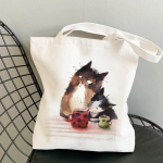 K&auml;ekotid Kassil&otilde;uendist kandekott Esteetiline ostlemine vabaaja naistekott Vabaaja korduvkasutatav ostukott Suure mahutavusega &otilde;lakottid Bolso 24*26cm