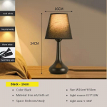 Nordic Touch kangast lauavalgustid LED-moodsad magamistoa voodivalgustid, mustvalged, lambivari, t&ouml;&ouml;laud, kaunistus valgustid 34cm*16cm must