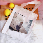 Yaoi Antud ostukott ostlemine ostja toidupood taaskasutuskott džuudist kott kott boodschappentas kanga &uuml;mberlaadimine kohandatud 24*26cm