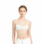 Uus l&auml;ikiv Bow Small Bust Aluspesu Triangle Cup Aluspesu Double Straps Trendikas rinnahoidja S must