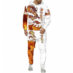 3D Dragon Printed Meeste dressipluus, kapuuts Meeste Loomade Spordidress/Pullover/Jakk/P&uuml;ksid Spordir&otilde;ivad Kevad-s&uuml;gis meeste &uuml;likond 6XL