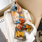 Kvaliteetsed luksuslikud siidist sallid peapael Sallid kaelasall naistele kett siidist sall naiste dekoratiivne sall 150-17cm