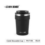 MHW-3BOMBER 360ml Kohvitassid Kaasaskantav Auto Reisimug lekkekindla kaanega Termotassid Kahekordse seinaga veetass Kodu 360ml must