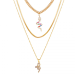 Madu kaelakee Elegantne v&otilde;lu, 1 tk maokujuline ripats-kaelakee kuld