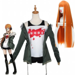 Anime M&auml;ng Persona 5 Futaba Sakura Cosplay Parukas Sokid Prillid Jakk S&auml;rk L&uuml;hikesed P&uuml;ksid Neutraalsed Halloweeni Karnevali Peo Kost&uuml;&uuml;mid L-(Costume+Wig)