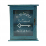 1 tk Kodus ladustamise organisatsioon Pastoraalses stiilis v&otilde;tmekonksud kapp puidust v&otilde;tmehoidja karp, seinakaunistus, 25x21x6cm sinine