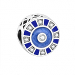 Sinine 925 h&otilde;bedane helmes s&auml;delev &ouml;&ouml;kull papagoi liblikas &uuml;kssarvik rippuv v&otilde;lu k&auml;ev&otilde;ru DIY ehte kingitus valge