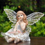 1tk vaigu valge ingel nukk lille haldja aed DIY mini lillekaunistus multikas kingitus laud auto koogi kaunistus