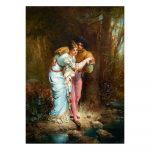 Renessansi esteetika Hans Zatzka maalide reproduktsioonitr&uuml;kised Plakat Noble Lady In the Garden L&otilde;uendimaal Seinakunst Cuadros 20x30cm no frame