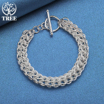 925 h&otilde;bedast mitme ringiga k&auml;ev&otilde;ru ehted 20cm