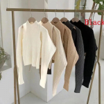 Korea &scaron;ikk s&uuml;gisese kilpkonnaga vestid naiste kampsun, pika varrukaga l&uuml;hikeste kootud kampsuniga kaheosaline komplekt 29496 One Size must