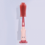 Lutipudelihari Beebipiimapudeli puhastushari Silikoontopsiga harja puhastusvahend punane