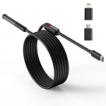 USB-endoskoop Androidi iOS-telefonile 8 mm WiFi Borescope veekindel ussikaamera 6 LED-valgusega must