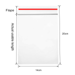 100 tk Isesulgetavad l&auml;bipaistvad tsellofaankotid Taassuletavad plastmassist pol&uuml;st kotid Punase servaga t&otilde;mblukuga pol&uuml;esterkotid fotode jaoks Kaardid Ehted Dokumendid Pagari&auml;ri K&uuml;psised Kommid 14x20cm 100pcs