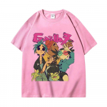 Trend Band Gorillaz tr&uuml;kitud T-s&auml;rgid Unisex naised High Street Fashion Suured T-s&auml;rgid Gooti hiphopi l&uuml;hikeste varrukatega T-s&auml;rk S