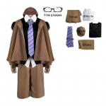 Edogawa Rampo Cosplay Bungo Hulkuvad koerad Edogawa Rampo Cosplay Kost&uuml;&uuml;mid Detektiiv Vormiriietus parukas Kost&uuml;&uuml;m Halloweeni J&otilde;ulud Meeste riided L