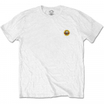 Valge Guns n' Roses Kuuli Logo Seljaprindiga Unisex T-s&auml;rk S
