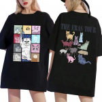 The Eras Tour Cat Version Graafika T-s&auml;rgid Naljakad Unisex Naiste Mood Puuvillane T-s&auml;rk Juhuslikud Suured T-s&auml;rgid T&auml;navar&otilde;ivad L&uuml;hikeste varrukatega L