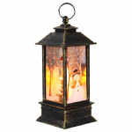 Akuga t&ouml;&ouml;tav &otilde;ue j&otilde;ululaterna valgustusega v&auml;ike tuulelamp Hirv / lumememm / ingel / j&otilde;uluvana Small Worn Gold Snowman