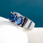 POMOiii Moodne kokkut&otilde;mmatud stiilis naiste s&otilde;rmused l&auml;ikivsinine tsirkoon &otilde;rnad aksessuaarid peole naistele esteetilised ehted 6 sinine