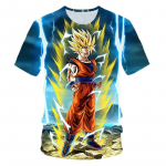 Summe T-s&auml;rk 3D Goku Vegeta Printing Harajuku Fashion l&uuml;hikeste varrukatega vabaaja topp XL