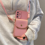 Lanyard Crossbody kaardipesa kotihoidja &uuml;mbris Samsung S24 S23 S22 Ultra S21 S20 Fe A14 A24 A34 A54 A13 A23 A33 A53 A12 A22 A32 A52/Redmi 12C 12 13C jaoks Samsung S24