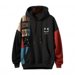 S&uuml;gistalvine meeste kapuuts, avara pikkade varrukatega, v&auml;rviga sobiv suur plaaster tasku multifilmi mustriga retro kapuutsiga paks soe pullover T&auml;navar&otilde;ivad meeste topp 5XL valge