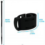 Jalgrattakellahoidja kiirkinnitusega ergonoomilise disainiga jalgratta juhtraua kinnitus, mis &uuml;hildub Garmin Forerunneriga must