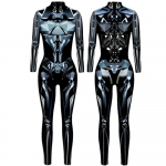 Punk Gothic Jumpsuit Catsuit Sexy Women Cosplay Kost&uuml;&uuml;mid Halloween Bodysuit XL