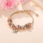 Armas liblikas k&auml;ev&otilde;ru, mood Halloweeni j&otilde;uluehted Armastuss&uuml;damega helmestega k&auml;ev&otilde;ru S&uuml;damekujuline ripatskett K&auml;ev&otilde;ru s&otilde;brap&auml;eva ehted 18cm