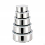 5 tk roostevabast terasest segamiskauss kaanega Kausid mugav hoiustamine