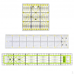 3-osaline l&auml;bipaistev universaalne lapikujuline joonlaud