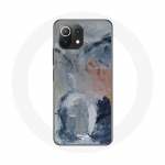 &Uuml;mbris Xiaomi Mi 11 Lite Grey abstraktse tekstuuriga tausta jaoks