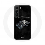 Coque pour Samsung Galaxy S22 Game of Thrones Saison 8 Le Tr&ocirc;ne de Fer La maison Stark Logo L'hiver