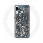 Coque pour Samsung Galaxy A20e Game of Thrones Saison 8 Le Tr&ocirc;ne de Fer Affiche Personnages Fond Gris