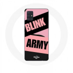Coque pour Samsung Galaxy A51 BTS ARMY Et Blackpink Blink Rose Noir