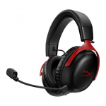 HYPERX Cloud III juhtmevabad &ndash; m&auml;nguri peakomplekt PC-le, PS5-le, PS4-le, kuni 120-tunnise akuga, 2,4 GHz juhtmevaba, 53 mm nurga all olevad draiverid, vastupidav raam, must/punane punane/must