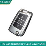 Wear-resistant New Soft TPU Car Key Case Cover For Volkswagen VW Golf 7 mk7 Seat Ibiza Leon FR 2 Altea Aztec For Skoda Octavia h&otilde;be