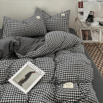 Ins Style voodipesukomplekt Nordic &uuml;he kahekordse lameda linaga tekikott Padjap&uuml;&uuml;r Pehme mikrokiust t&auml;issuuruses voodipesu 1.5m