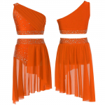 Lastele, t&uuml;drukutele, 2-osaline tantsuriietus, ballettv&otilde;imlemine, trikoo, sportlik k&auml;rbitud topp tutu seelikuga, l&uuml;&uuml;riline tantsukleit 11-12 Years