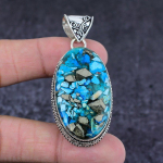 Naturaalne p&uuml;riit t&uuml;rkiissinise v&auml;&auml;riskiviga 925 sterlingh&otilde;bedast kinkeripats 2,40 U2d43