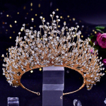 Pruudijuuksed Ehted Rhinestone'i juuste aksessuaarid Juuksepael Pulmapeakatted Peapael Crown Queen Brides Tiara