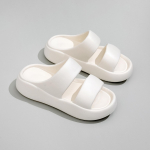 Paksu tallaga EVA-sussid naistele suvel, lahedad sisesussid mittehaisvatele jalgadele v&auml;litingimustes 36/37 valge