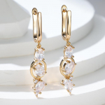 1 paar kuldset v&auml;rvi naiste rippk&otilde;rvar&otilde;ngad Ebatavalised v&auml;rvilised tsirkoonmood pikad k&otilde;rvar&otilde;ngad vanaaegsed ehted valge