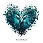 1 tk Green Deer Heart soojus&uuml;lekande kleebis, DIY triigitavad r&otilde;ivakleebised, T-s&auml;rkide valmistamine, patjade kaunistamine, r&otilde;ivatarbed ja aplikatsioonid