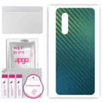 apgo Protective Skin Sticker for the back compatible with vivo X30, Wrap Film, Foil, Vinyl - Pattern Carbon Chameleon CAKA1