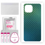apgo Protective Skin Sticker for the back compatible with Xiaomi Mi 11 Lite 5G, Wrap Film, Foil, Vinyl - Pattern Carbon Chameleon CAKA1