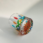 Designer Cup V&auml;rvilised Ehted Viski Klaas Vintage Itaalia Kollektsioon Kunst Veiniklaas Veneetsia email Viski Tumbler Brandy Snifter 300ml oranž