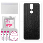 apgo Protective Skin Sticker for the back compatible with Cubot Power, Wrap Film, Foil, Vinyl - Pattern Black Honeycomb