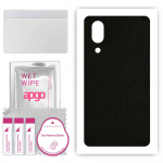 apgo Protective Skin Sticker for the back compatible with Sharp Aquos S2, Wrap Film, Foil, Vinyl - Pattern Matrix